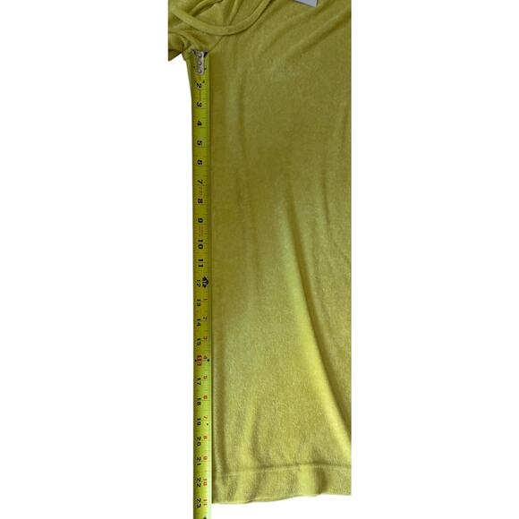 NWT Andie The Crop Pant Yellow/Green Size Small Lounge Terry  Cloth - Picture 7 of 9